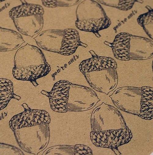 you're nuts wrapping paper