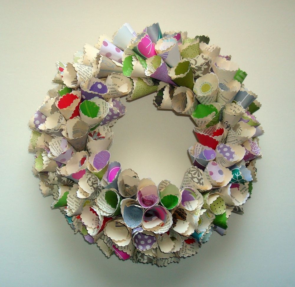 Sugar Plums (Add Your Own Message) Paper Wreath