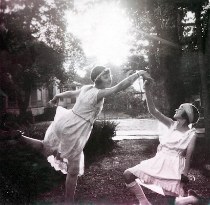 Isadora Dancers 2 Teen Girls Ballet at Sunset Fine Art Vintage Photograph