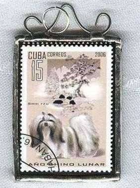 Papillon puppy postage stamps