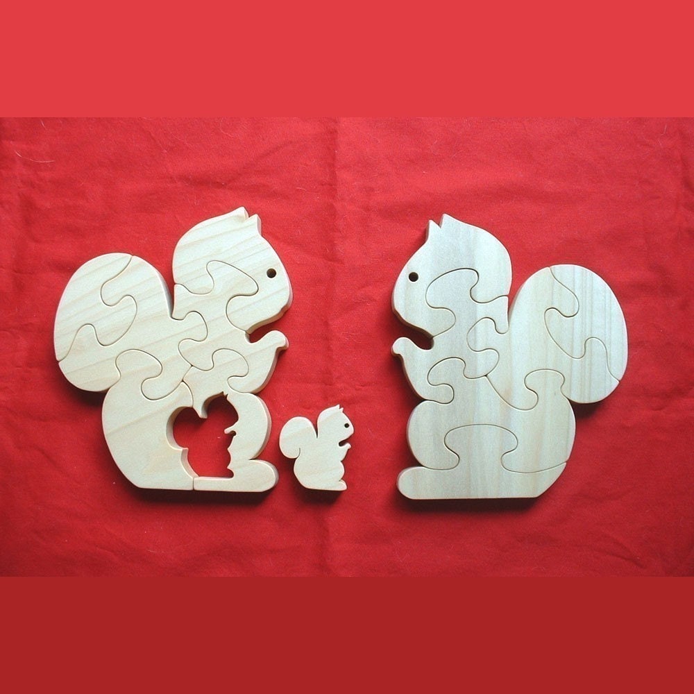 Squirrel Family Wooden Puzzle