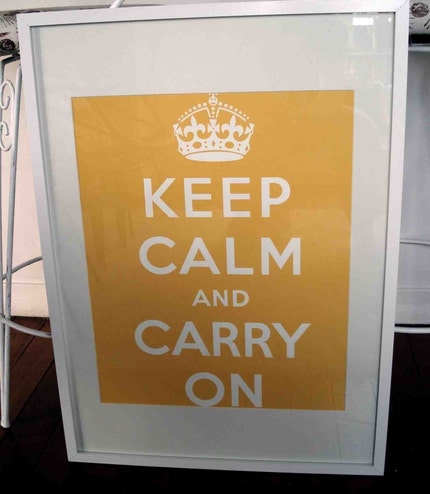 Keep Calm And Carry on Poster - Sunny Yellow.