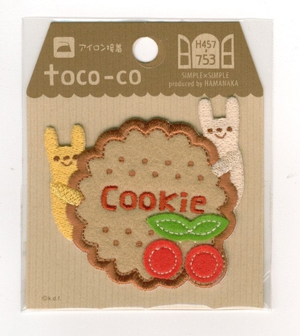 Japanese Wappen Iron On Patch Toco-Co Cookie Bunnies by Hamanaka