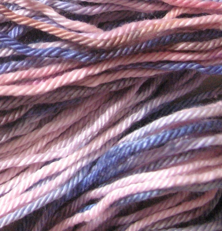 Sassa Lynne Serendipity, cotton knitting yarn, hand dyed, Double Knitting, Sports Weight, Blue, Pink, Grey