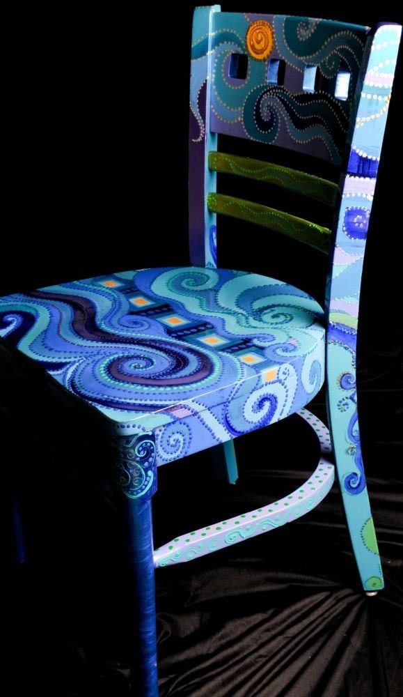 Blue Swirl chair