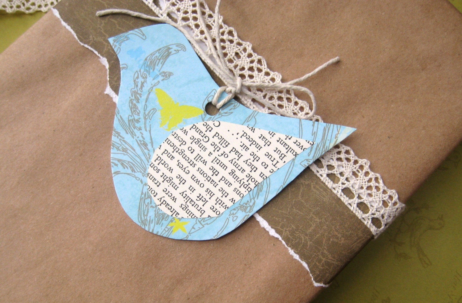 5 beautiful Bird Gift Tags - Birdy NumNum sweetness