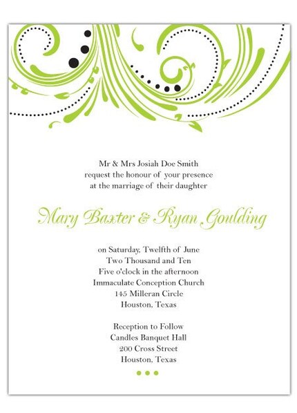 Etsy curlygomes Go Go Green Wedding Invitation Set invite green