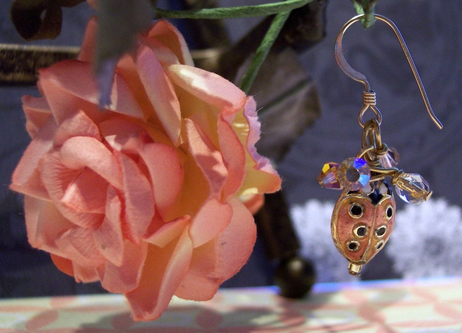 Lovely Little Lady Bug Earrings