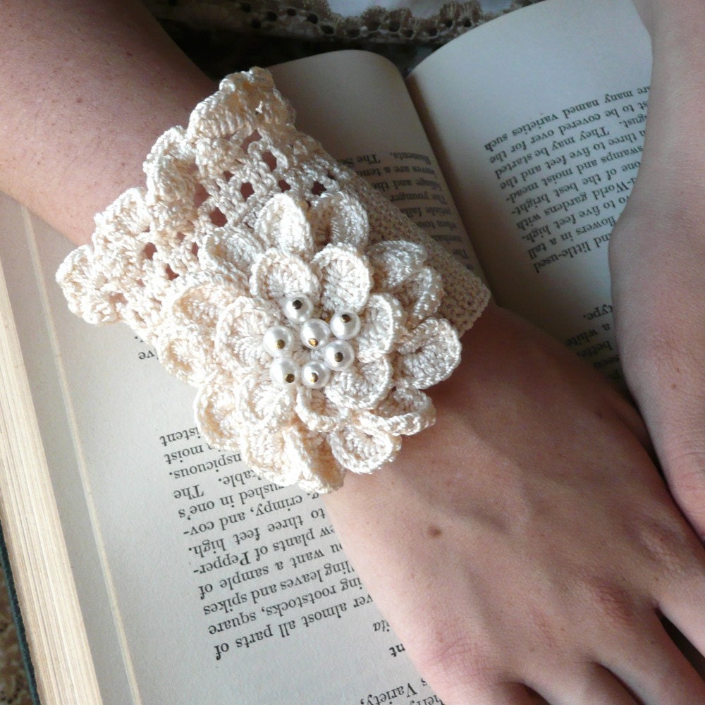 Romantic, Vintage Inspired Ivory Cuff