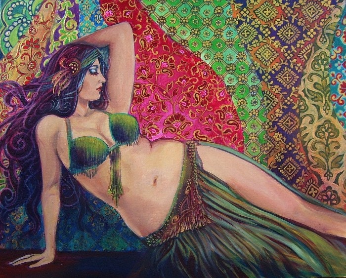 Raqs Sharqi - Belly Dance Goddess - Original Painting