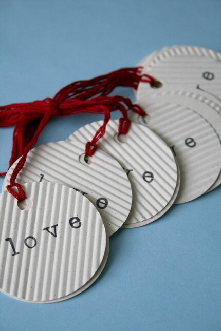 SALE 10 Gift Tags - love - Eco Friendly -