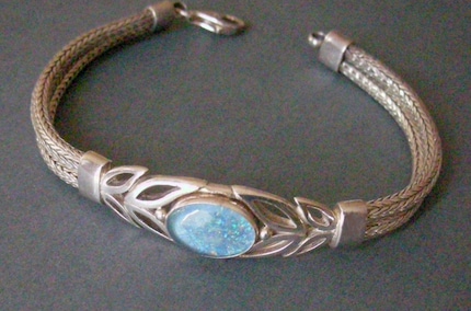 Vintage Blue Opal Bracelet
