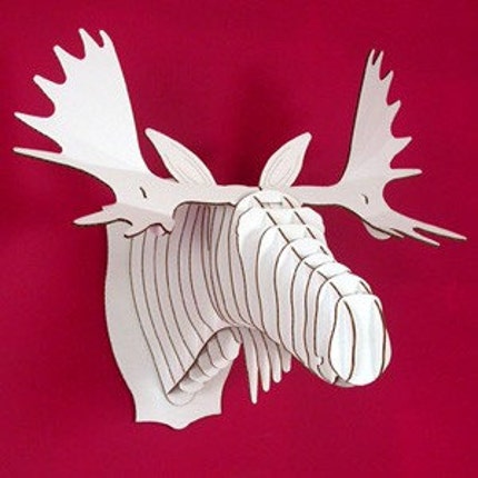 Fred- Large Moose Trophy- White
