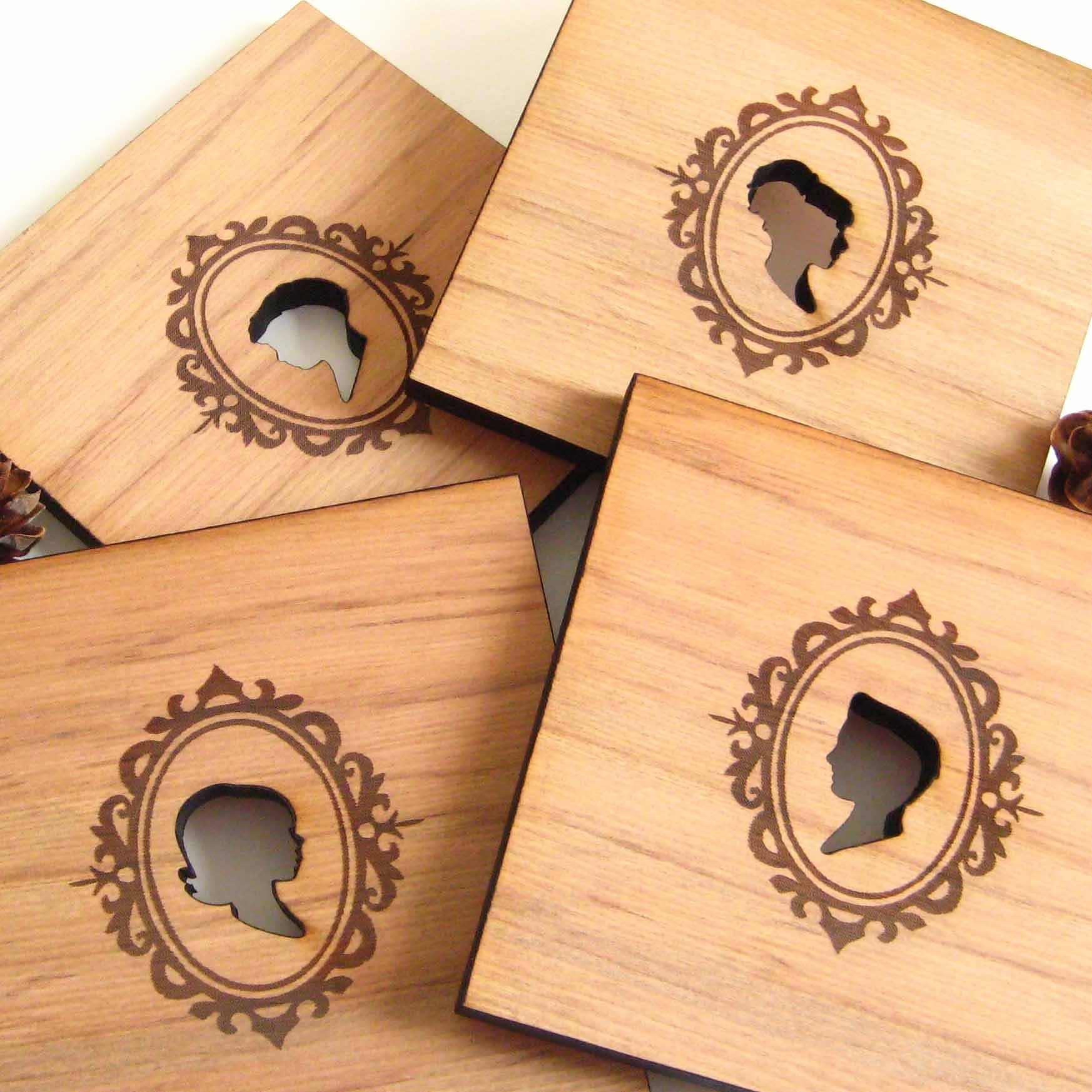 Silhouetted Wood Coasters