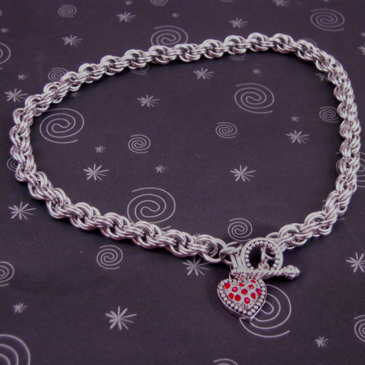 Double Spiral Chainmaille Necklace