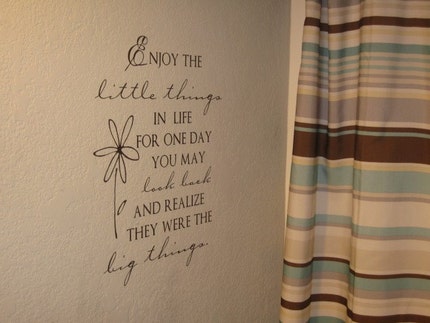 ENJOY the little things- VINYL lettering HOME decor