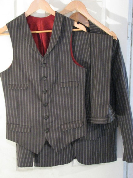 The Vegan Suit--A 3-Piece Pinstripe with Tie