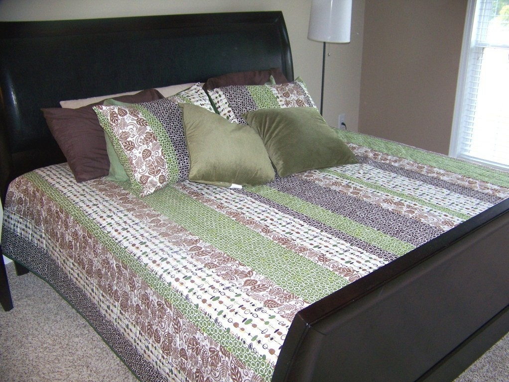 Custom Orders Only - Adrienne Queen Quilt and Quilted Shams - Completely customized with fabrics of your choice