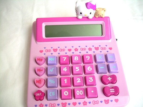 Purple Pink Cute  Kawaii Hello Kitty Calculator - Collectibles BEST SELLER