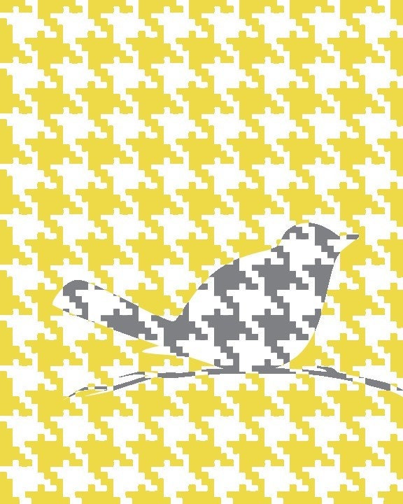 Hooray for Houndstooth (yellow)