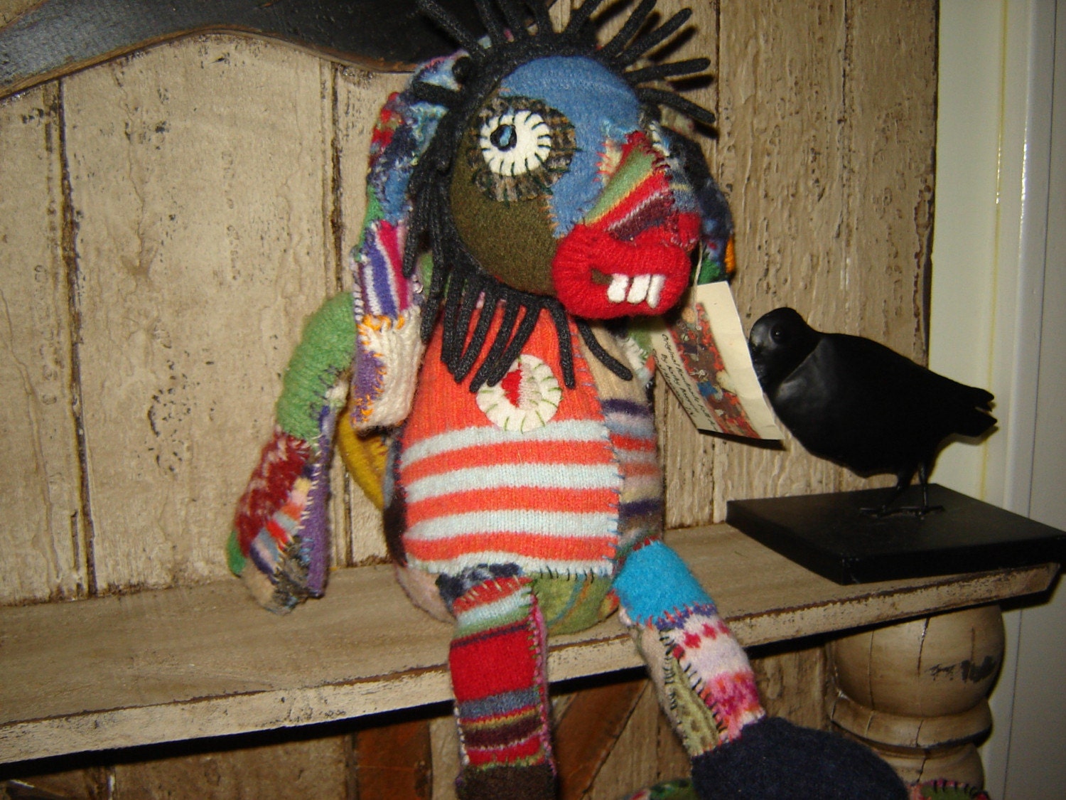 Mr Wookin Pa Nub.Recycled sweater freaky animal