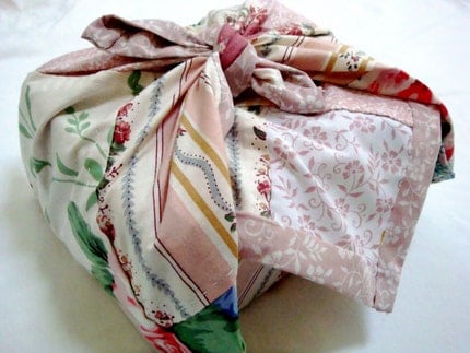 Eco-Friendly Handstitched Vintage Furoshiki Cloth Wrap
