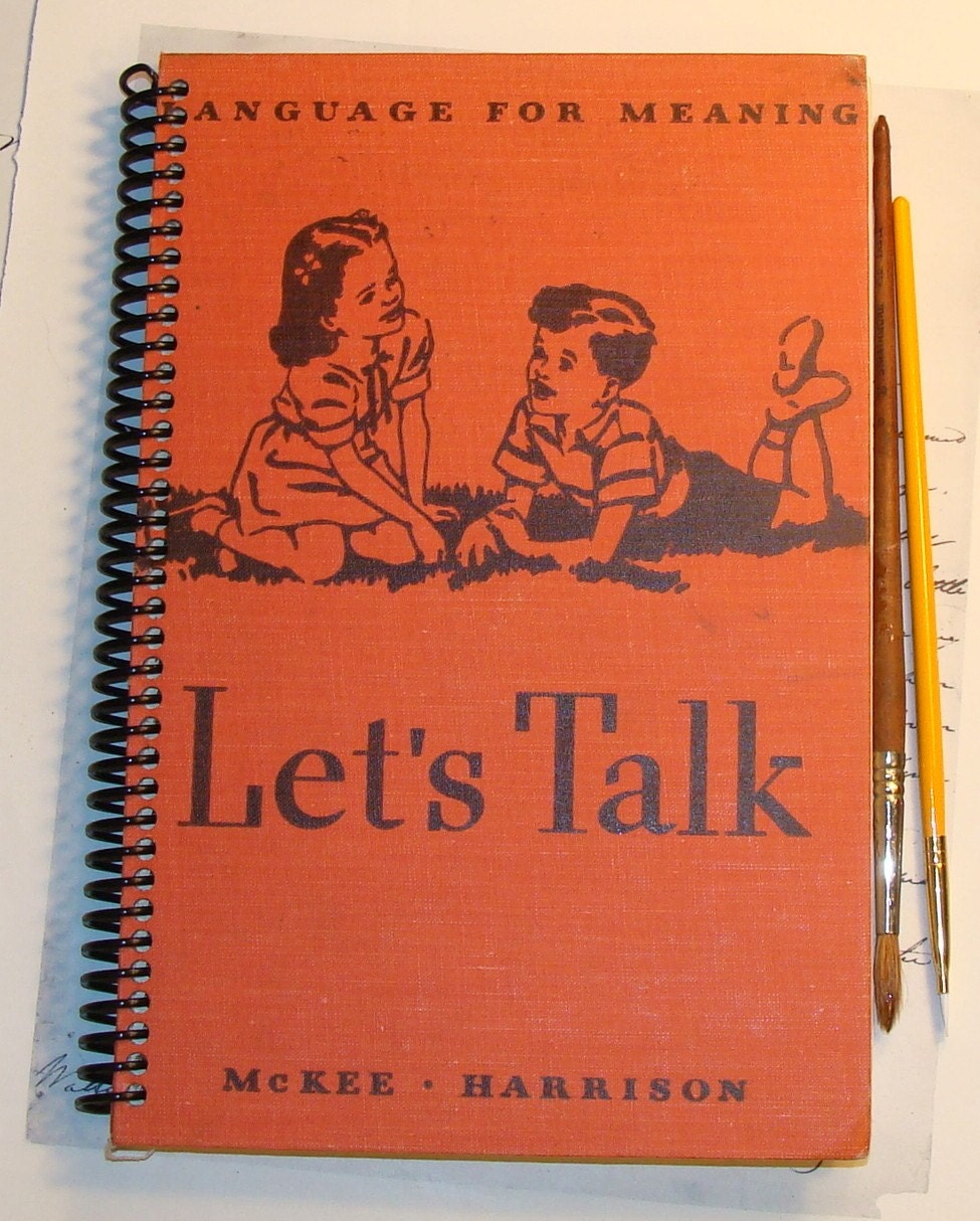 Handmade Vintage Journal, Diary, Notebook, Sketchbook - Let's Talk