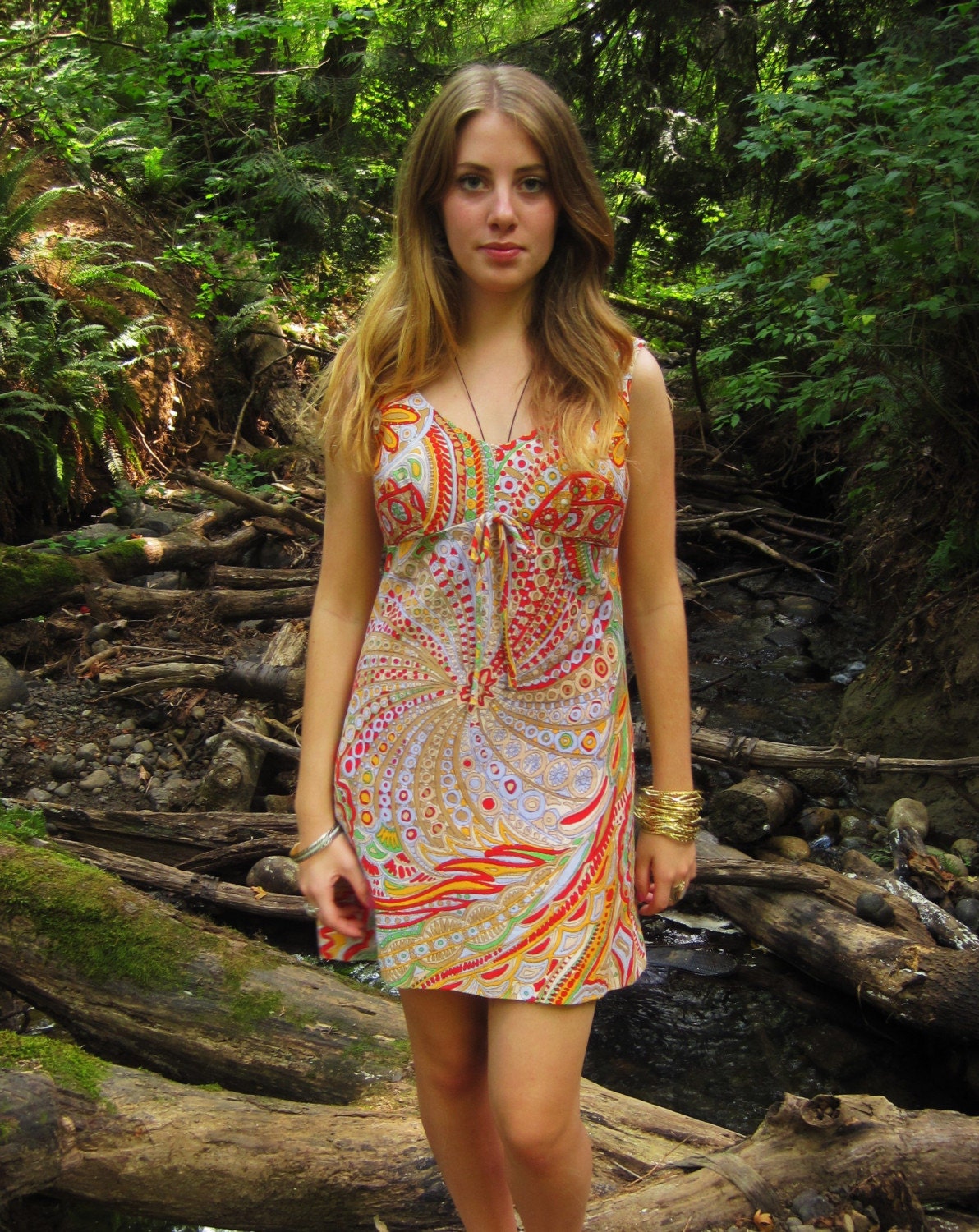 Psychedelic Hippie Mini Dress
