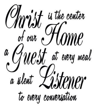 Christ is the center of our home vinyl decal