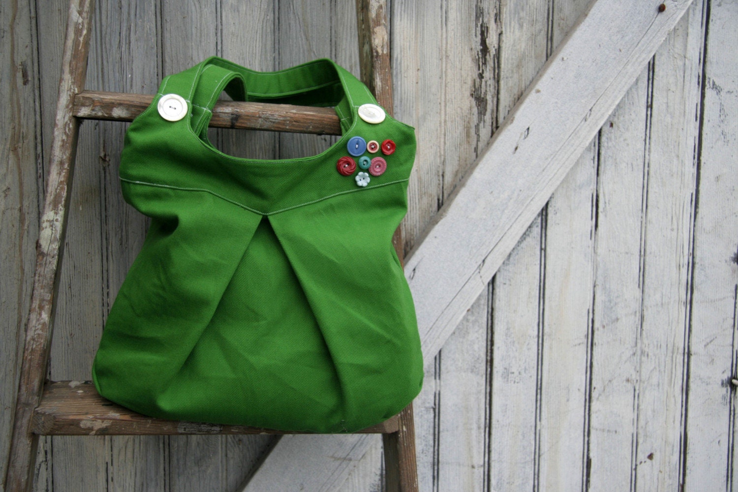green button purse