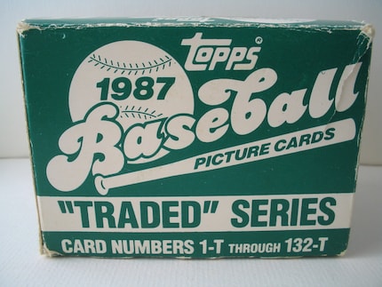 Topps 1987 Traded Baseball Cards Opened Box
