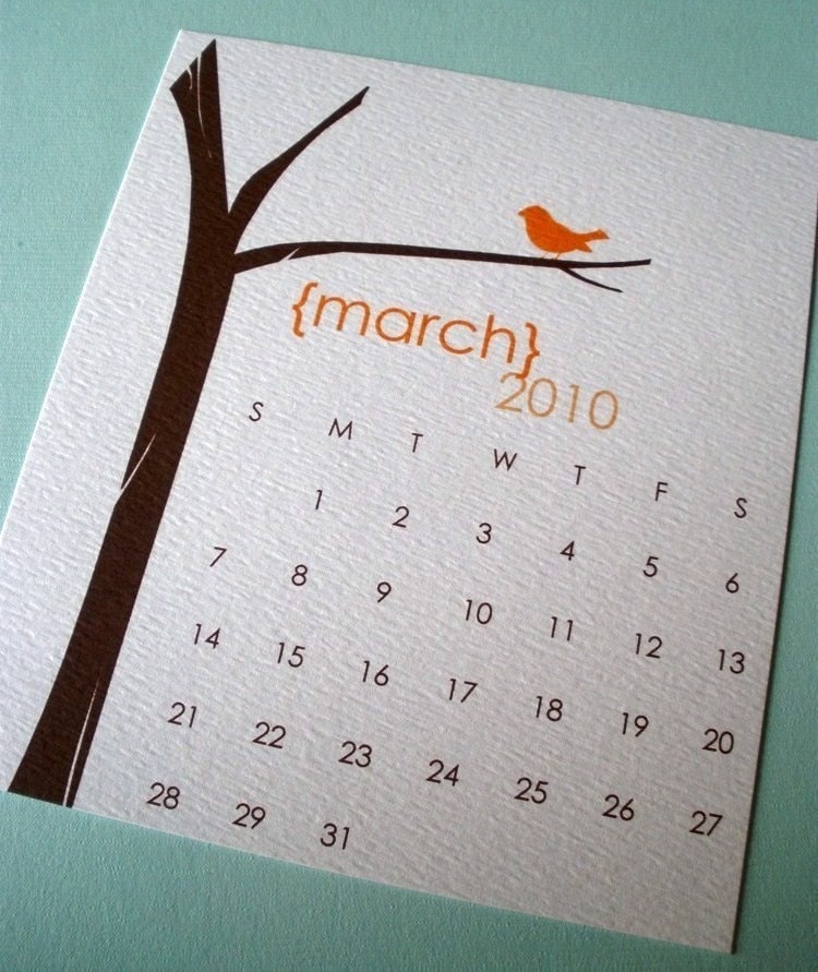 Peony Paperie 2010 desk calendar