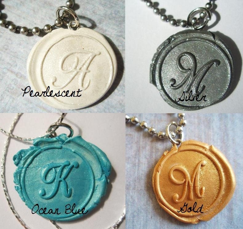 HOT NEW JEWELRY TREND - Monogram Wax Seal Pendant - Any Letter