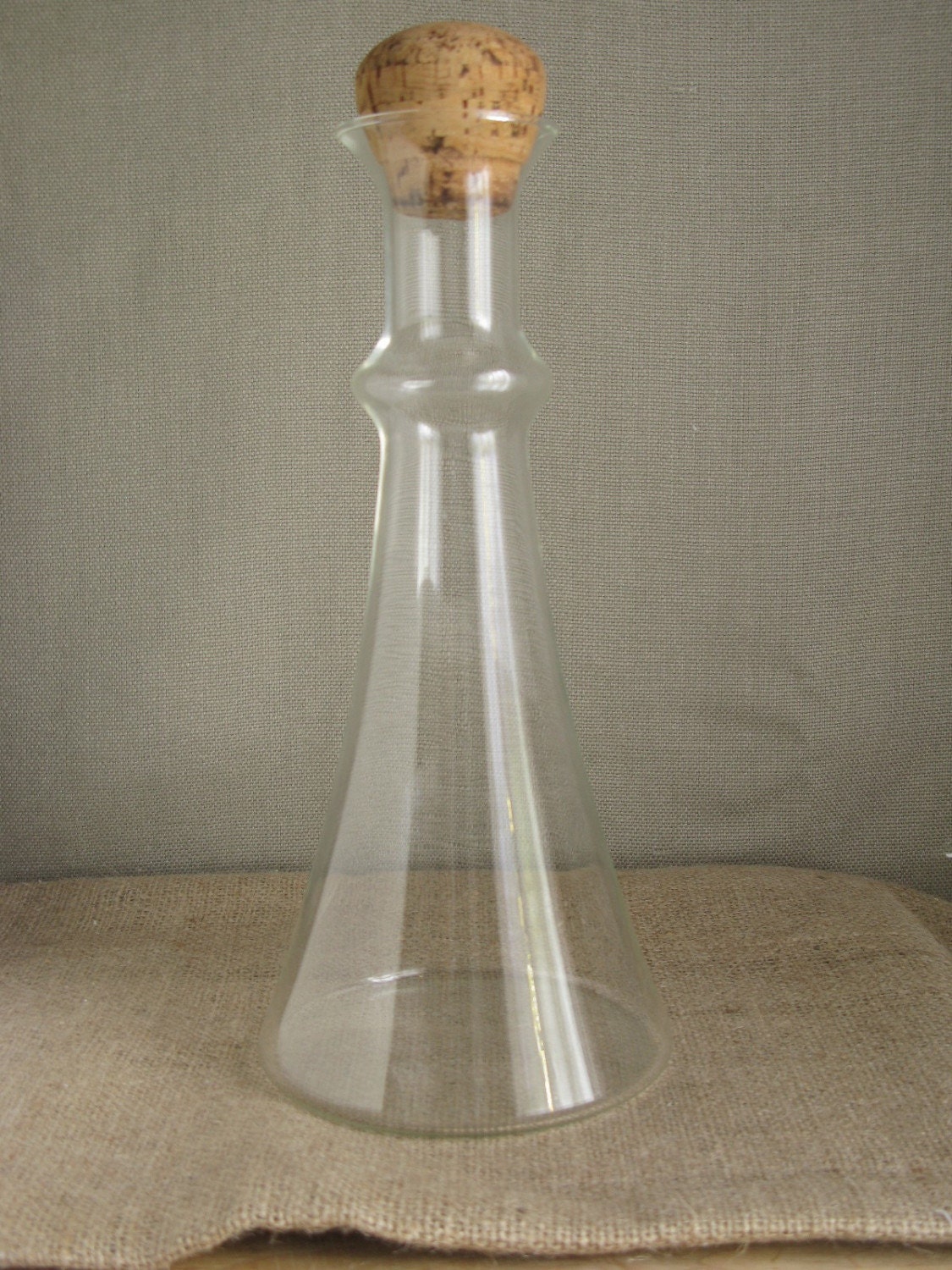 Carafe - Mid Century Modern with Cork Stopper