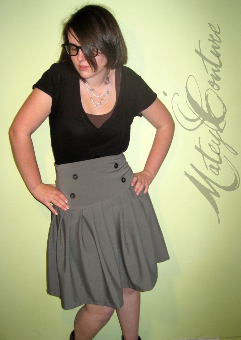 High Waisted Sailor Skirt  //  Vintage Inspired  //  Small/Medium