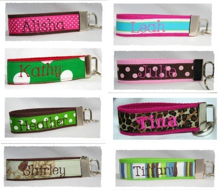 Design your own Wristlet Key Fob Personalized Monogrammed Custom