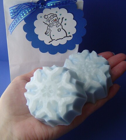 snowflake goats milk soap