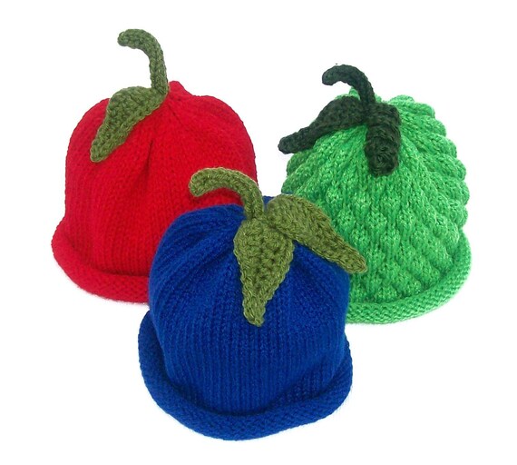 Fruit Hats for Girls and Boys Perfect for Custom Photograpy Portraits - 3PK Infant Sizes