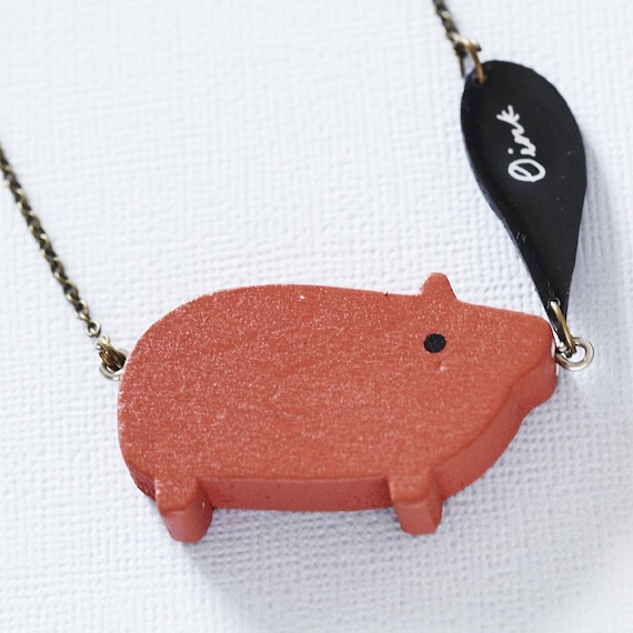 pig necklace