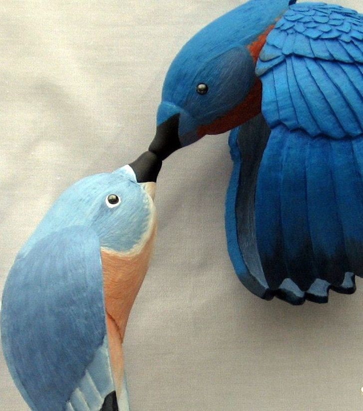 OOAK Blue Bird Gourd Family