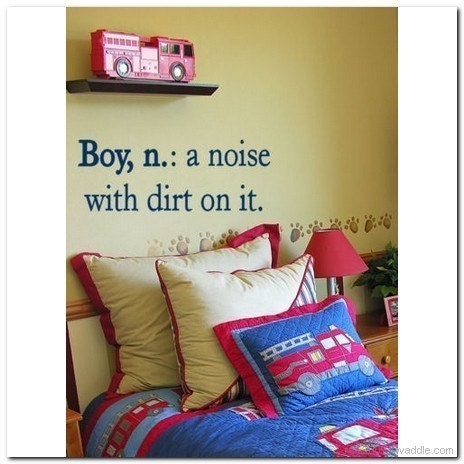 Boy, a noise - Vinyl Wall Lettering Words Bedroom Decor