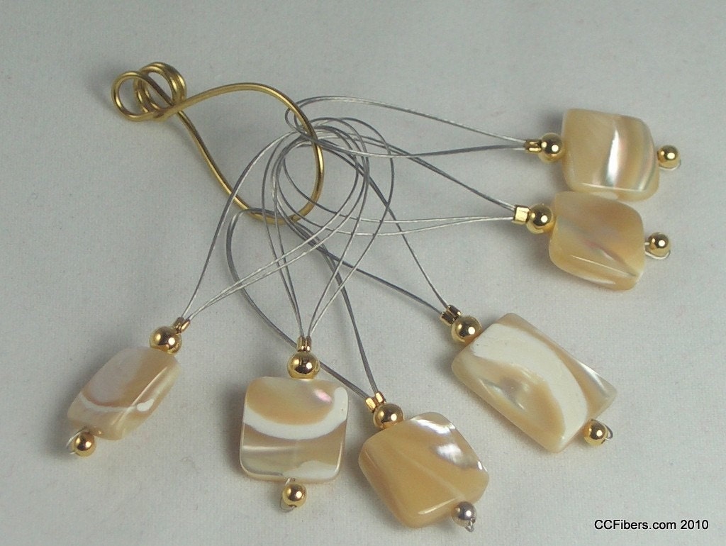 For the knitter... Mother of Pearl Stitchmarkers