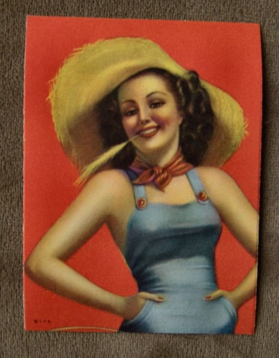 40s pin up girls. 1948 Pin-Up Girl 3 x 4 inch
