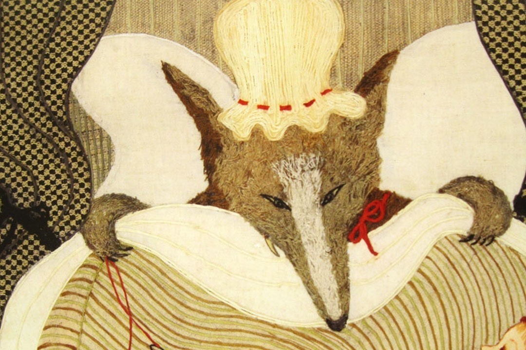 Vegetarian Recipes For Wolves, Print from Original Textile Art