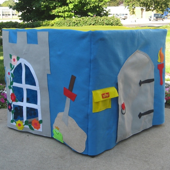The King's Castle Card Table Playhouse, Custom Order, Personalized, Includes A Crown for the King