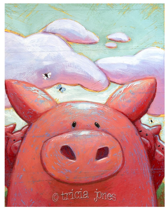 Art Print, All the Little Piggies (8x10 Print)