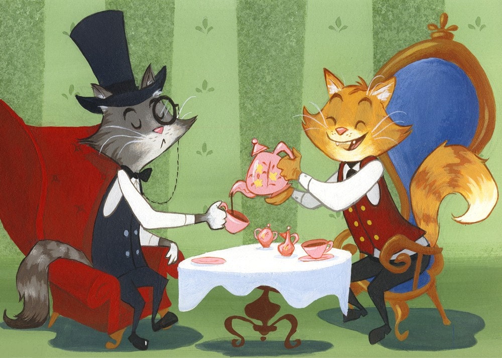 High Tea with Professor Catface Meowmers - Small Print