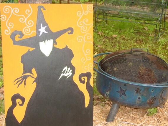WICKED witch canvas arcylic painting wicked WITCH  of the  WEST from  wizard of OZ