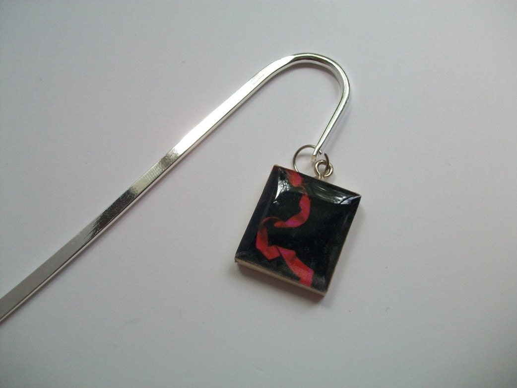 Twilight Eclipse Bookmark - Book Cover image on an Upcycled Scrabble Tile