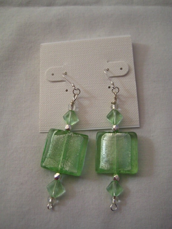 Pastel Green Jolly Rancher Earrings